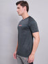 Men Melange Slim Fit Crew Neck T-shirt with TECHNO COOL+