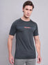 Men Melange Slim Fit Crew Neck T-shirt with TECHNO COOL+
