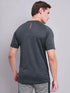 Men Melange Slim Fit Crew Neck T-shirt with TECHNO COOL+