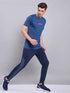 Men Melange Slim Fit Crew Neck T-shirt with TECHNO COOL+