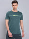 Men Melange Slim Fit Crew Neck T-shirt with TECHNO COOL+