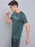 Men Melange Slim Fit Crew Neck T-shirt with TECHNO COOL+