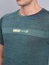 Men Melange Slim Fit Crew Neck T-shirt with TECHNO COOL+