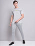 Men Melange Slim Fit Crew Neck T-shirt with TECHNO COOL+