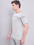Men Melange Slim Fit Crew Neck T-shirt with TECHNO COOL+