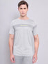 Men Melange Slim Fit Crew Neck T-shirt with TECHNO COOL+