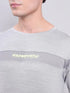 Men Melange Slim Fit Crew Neck T-shirt with TECHNO COOL+