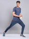 Men Melange Slim Fit Crew Neck T-shirt with TECHNO COOL+