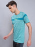 Men Melange Slim Fit Crew Neck T-shirt with TECHNO COOL+