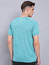 Men Melange Slim Fit Crew Neck T-shirt with TECHNO COOL+