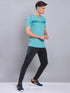 Men Melange Slim Fit Crew Neck T-shirt with TECHNO COOL+