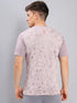 Men Self Design Slim Fit Crew Neck T-shirt with DOUBLE COOL