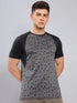 Men Self Design Slim Fit Crew Neck T-shirt with DOUBLE COOL