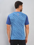 Men Self Design Slim Fit Crew Neck T-shirt with DOUBLE COOL