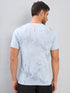 Men Self Design Slim Fit Crew Neck T-shirt with DOUBLE COOL