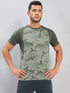 Men Self Design Slim Fit Crew Neck T-shirt with DOUBLE COOL