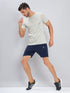 Men Self Design Slim Fit Crew Neck T-shirt with DOUBLE COOL