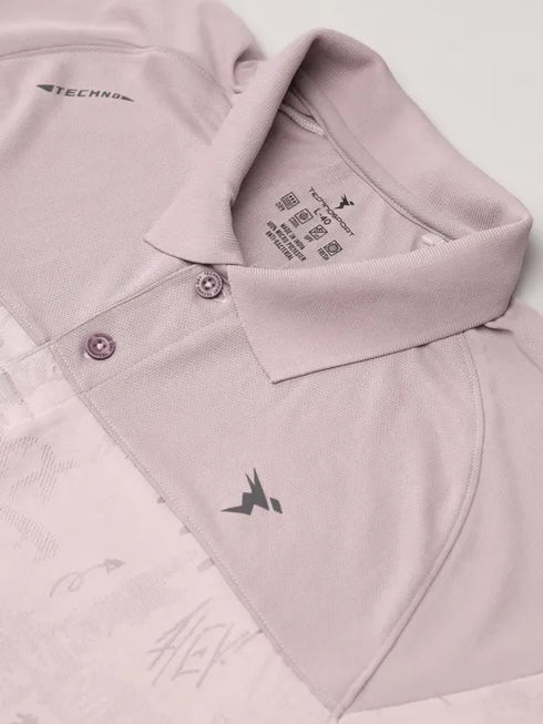 Men Jacquard Slim Fit Polo T-shirt with TECHNO COOL+
