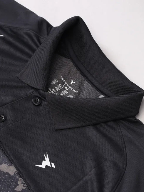 Men Jacquard Slim Fit Polo T-shirt with TECHNO COOL+