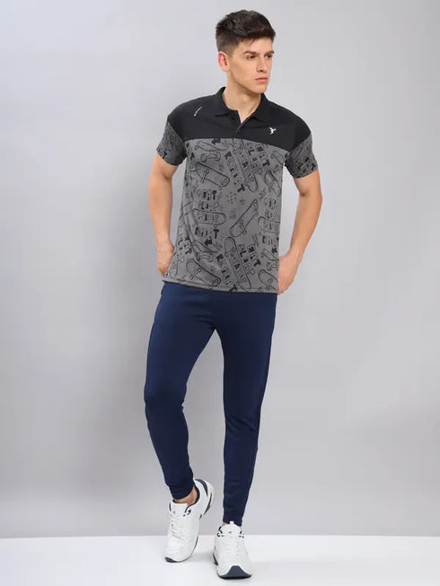 Men Jacquard Slim Fit Polo T-shirt with TECHNO COOL+