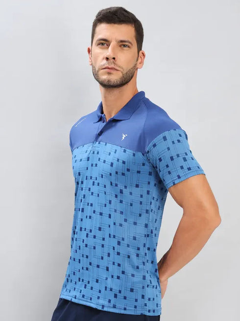 Men Jacquard Slim Fit Polo T-shirt with TECHNO COOL+