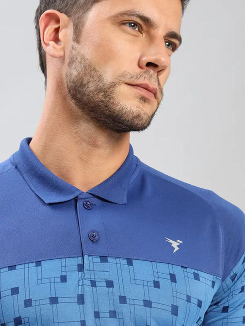 Men Jacquard Slim Fit Polo T-shirt with TECHNO COOL+