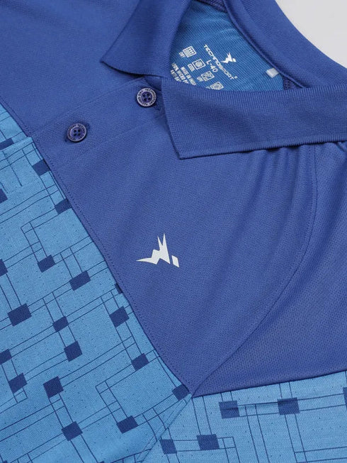 Men Jacquard Slim Fit Polo T-shirt with TECHNO COOL+