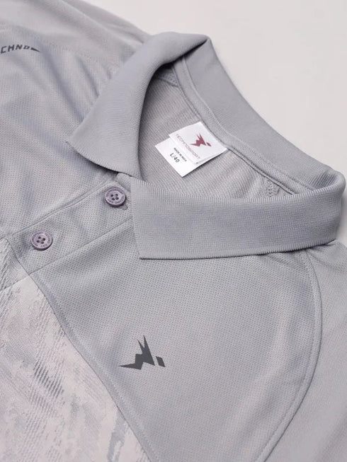 Men Jacquard Slim Fit Polo T-shirt with TECHNO COOL+