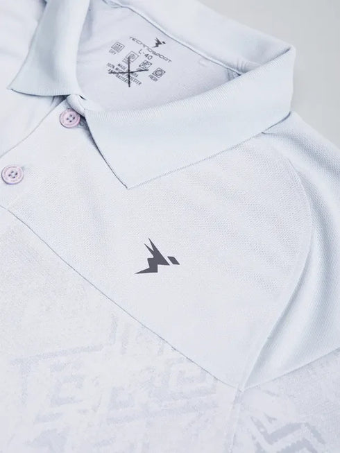Men Jacquard Slim Fit Polo T-shirt with TECHNO COOL+