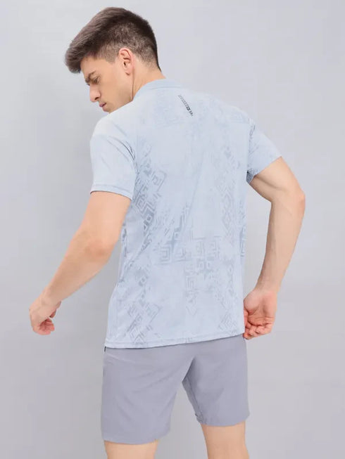 Men Jacquard Slim Fit Polo T-shirt with TECHNO COOL+