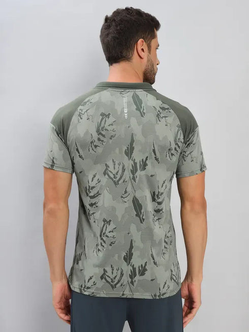 Men Jacquard Slim Fit Polo T-shirt with TECHNO COOL+