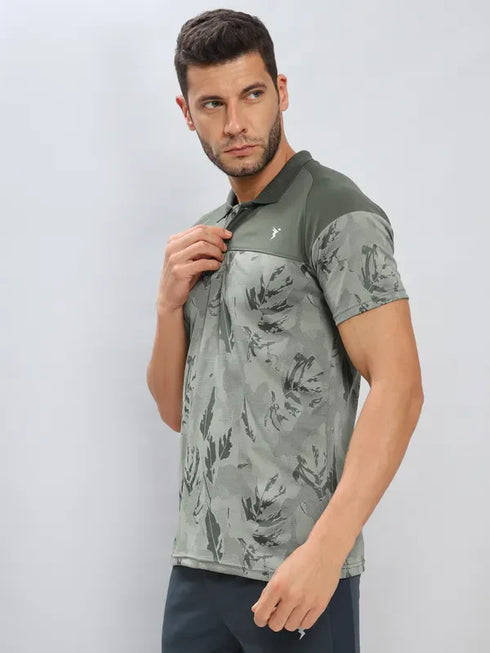 Men Jacquard Slim Fit Polo T-shirt with TECHNO COOL+