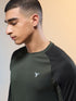 Men Colorblock Slim Fit Crew Neck T-shirt with TECHNO COOL+