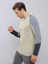 Men Colorblock Slim Fit Crew Neck T-shirt with TECHNO COOL+