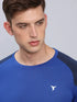 Men Colorblock Slim Fit Crew Neck T-shirt with TECHNO COOL+
