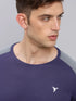 Men Colorblock Slim Fit Crew Neck T-shirt with TECHNO COOL+
