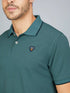 Men Solid Slim Fit Polo T-shirt with TECHNO COOL+