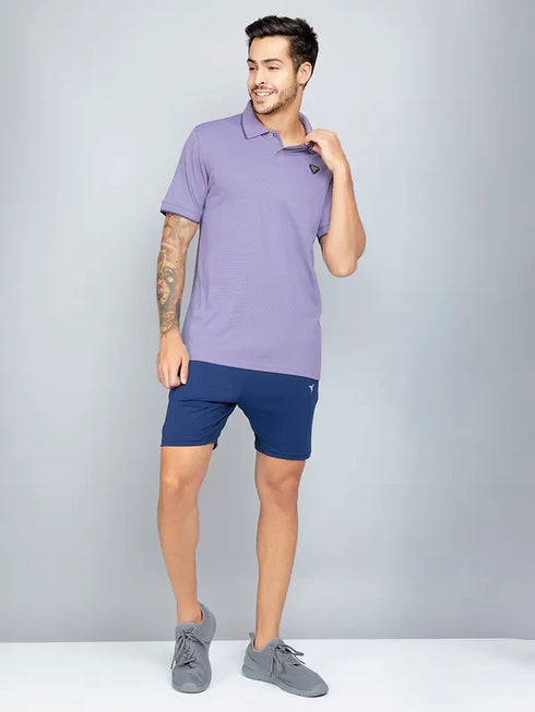 Men Solid Slim Fit Polo T-shirt with TECHNO COOL+