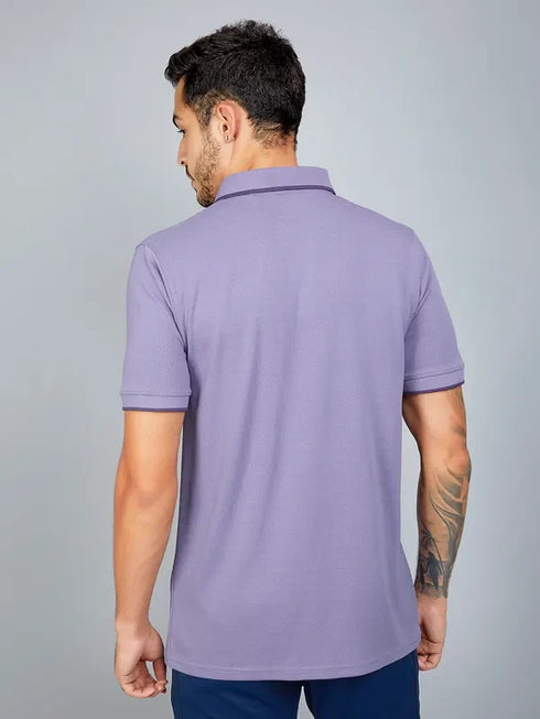 Men Solid Slim Fit Polo T-shirt with TECHNO COOL+