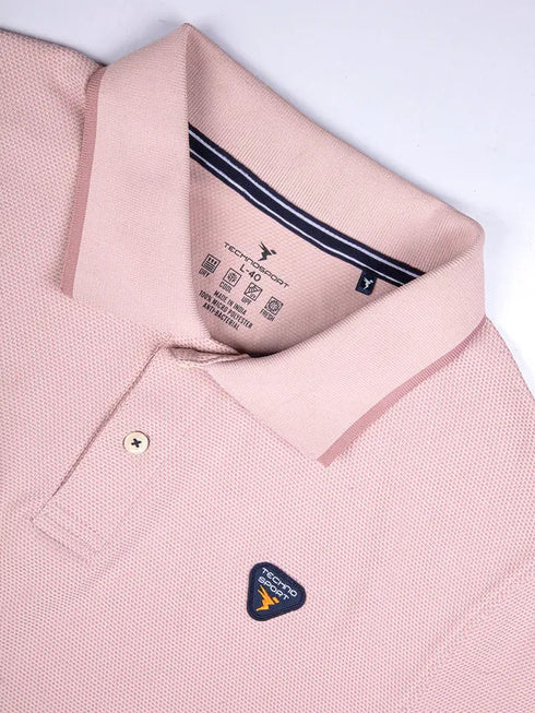 Men Solid Slim Fit Polo T-shirt with TECHNO COOL+