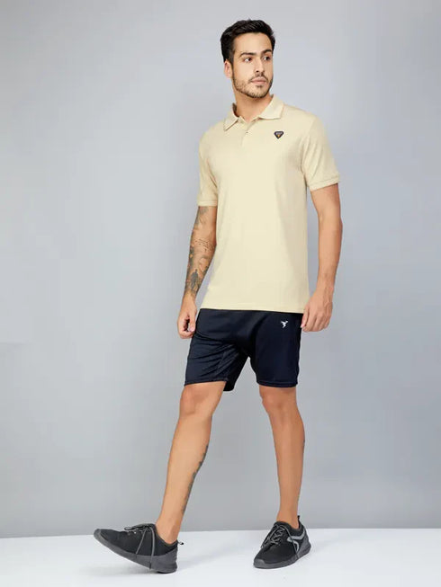 Men Solid Slim Fit Polo T-shirt with TECHNO COOL+