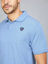 Men Solid Slim Fit Polo T-shirt with TECHNO COOL+
