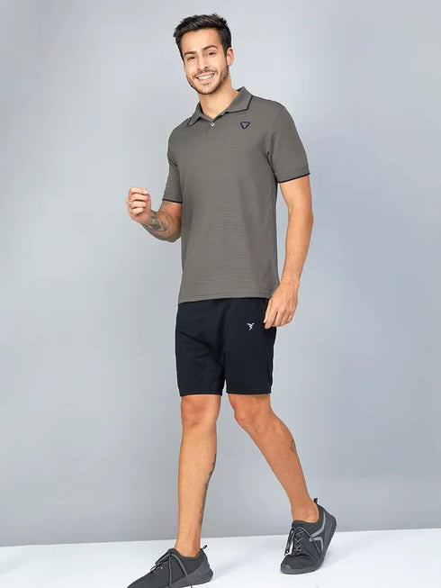 Men Solid Slim Fit Polo T-shirt with TECHNO COOL+