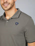 Men Solid Slim Fit Polo T-shirt with TECHNO COOL+