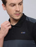 Men Colorblock Slim Fit Polo T-shirt with TECHNO COOL+