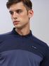 Men Colorblock Slim Fit Polo T-shirt with TECHNO COOL+