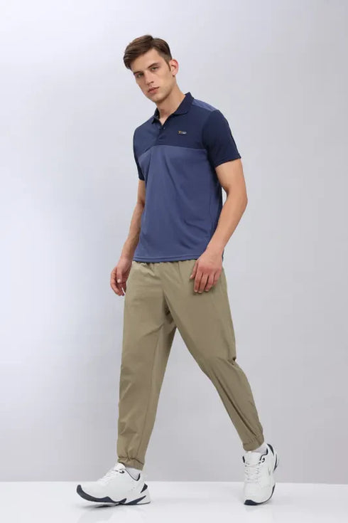 Men Colorblock Slim Fit Polo T-shirt with TECHNO COOL+