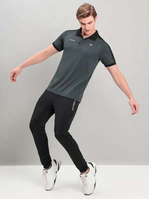 Men Colorblock Slim Fit Polo T-shirt with TECHNO COOL+