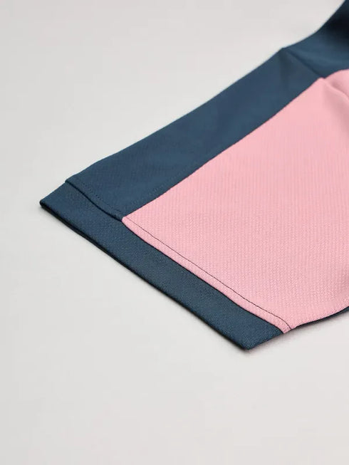 Men Colorblock Slim Fit Polo T-shirt with TECHNO COOL+
