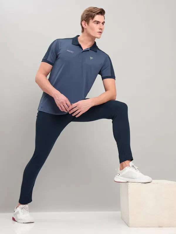 Men Colorblock Slim Fit Polo T-shirt with TECHNO COOL+